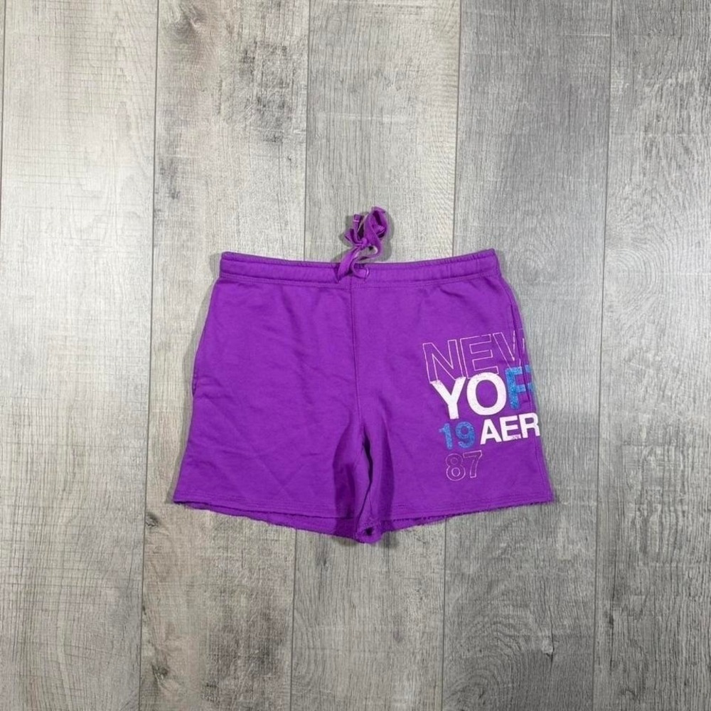 Women's vintage Y2K emo, grunge, purple and blue Aeropostale comfy shorts size